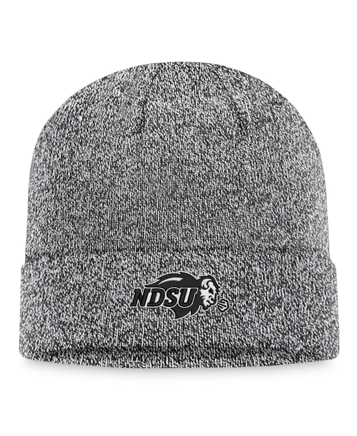 Mens Top of the World Heather Black Ndsu Bison Cuffed Knit Hat Product Image