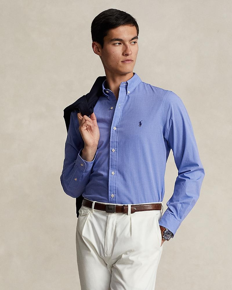 Polo Ralph Lauren Slim Fit Long Sleeve Poplin Button Down Shirt Product Image