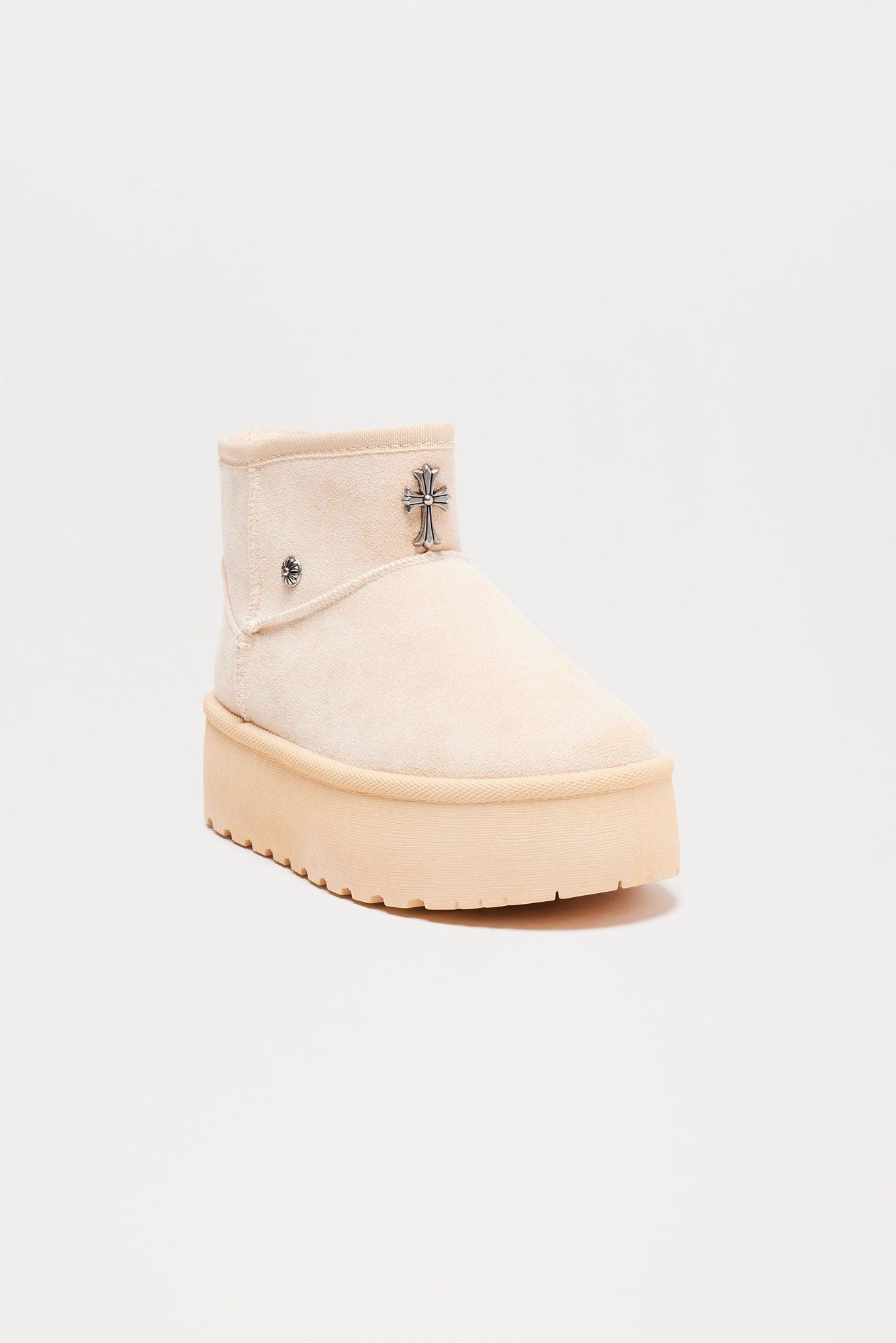 Brooke Platform Booties - Cream Product Image