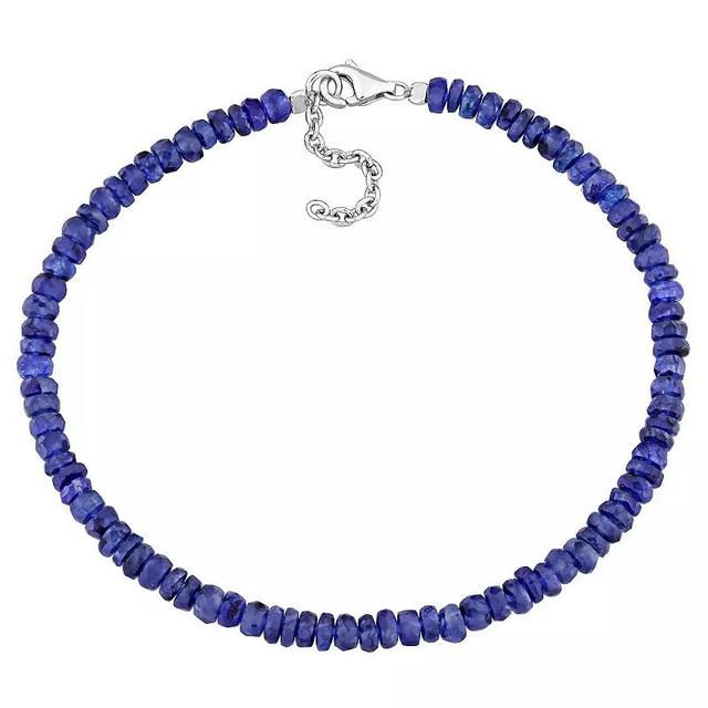 Stella Grace Sterling Silver Fancy Blue Sapphire Beaded Bracelet, Womens Product Image