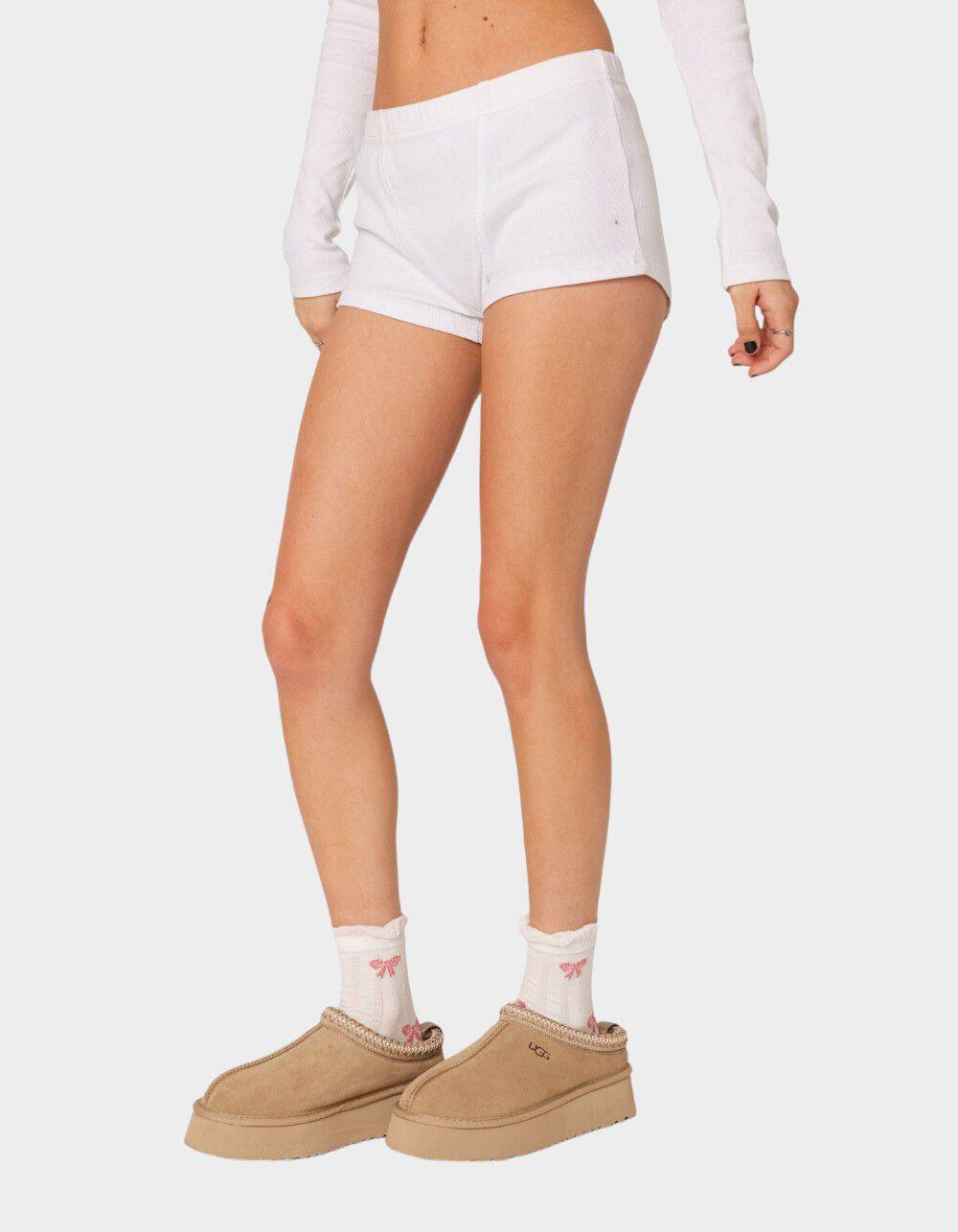 EDIKTED Rebekah Ribbed Shorts Product Image