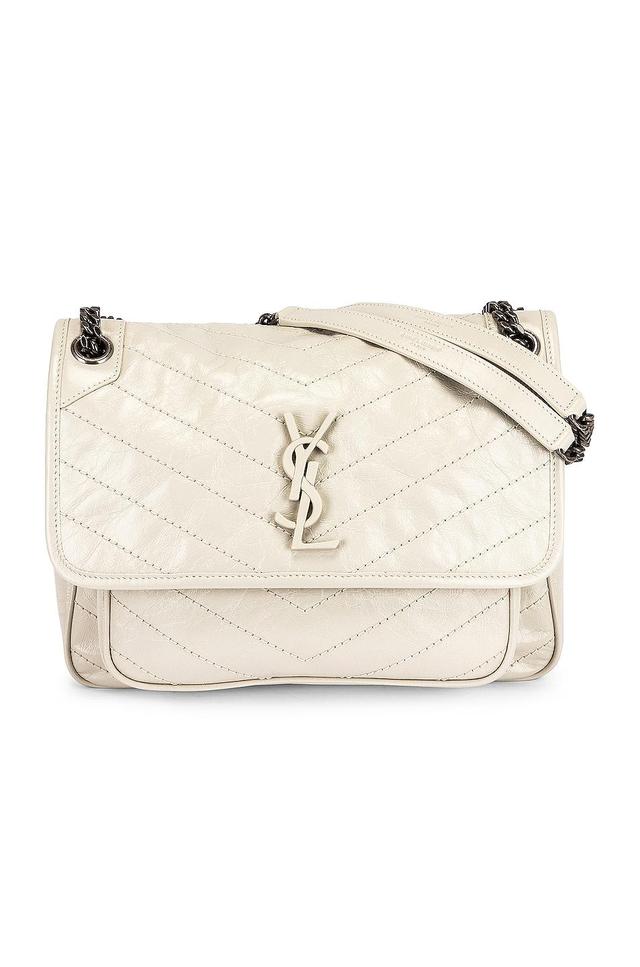 Saint Laurent Medium Niki Chain Bag in White Product Image