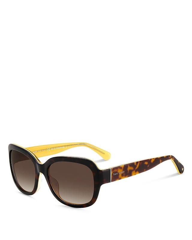 kate spade new york Womens Polarized Layne Havana Square Sunglasses Product Image