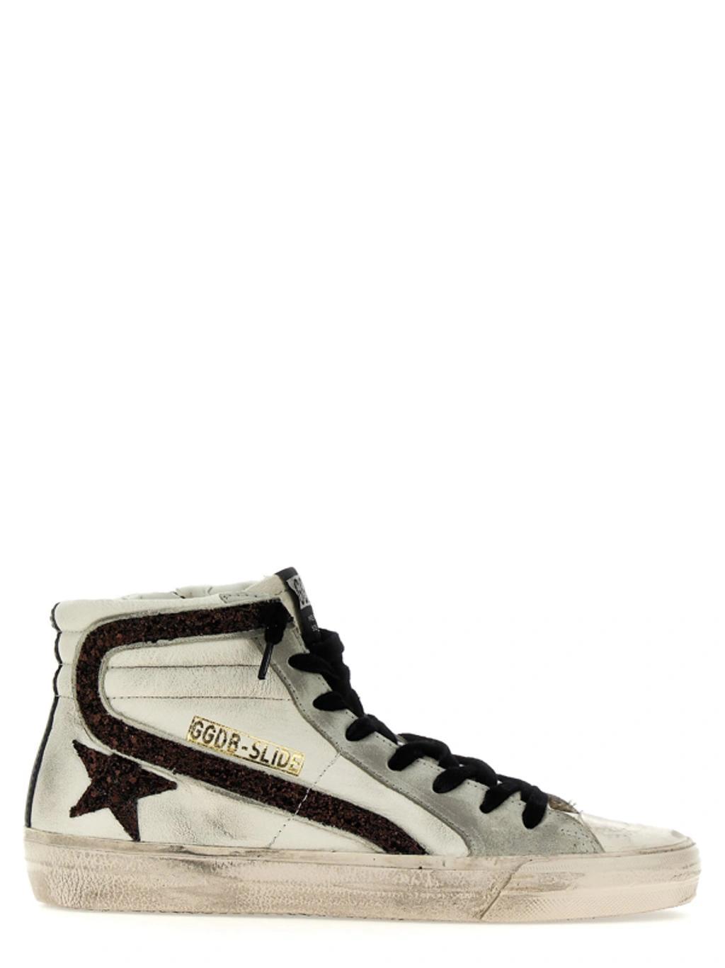 Sneaker Slide St.brown In White Product Image