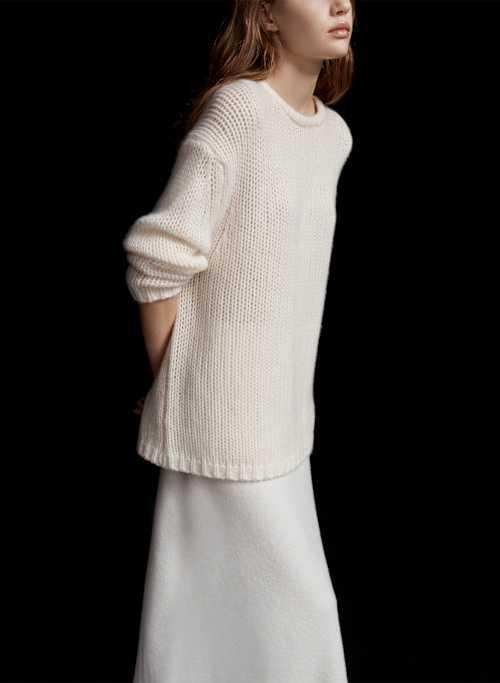 cashmere oversized crew sweater Product Image