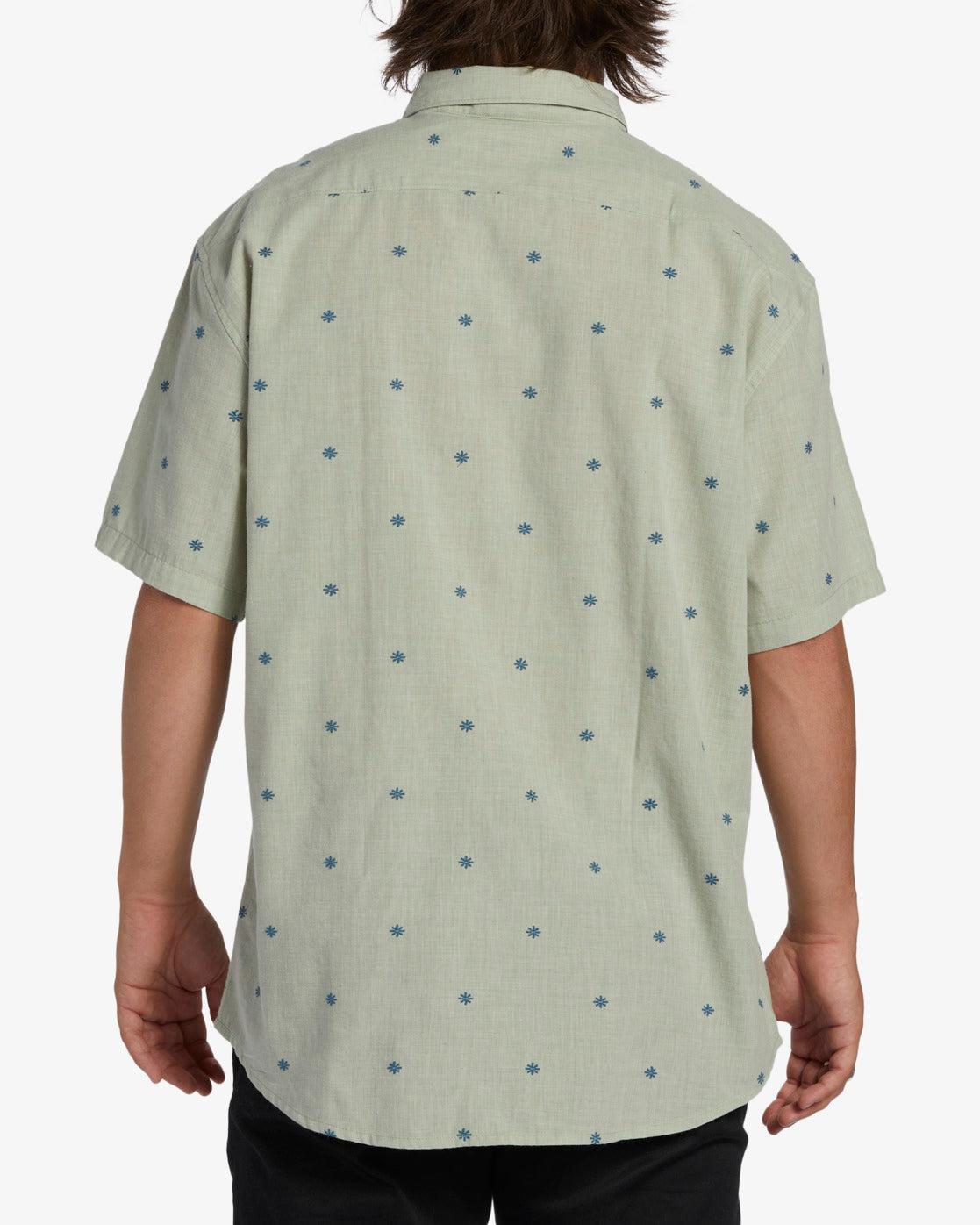 All Day Jacquard Short Sleeve Shirt - Seafoam Male Product Image