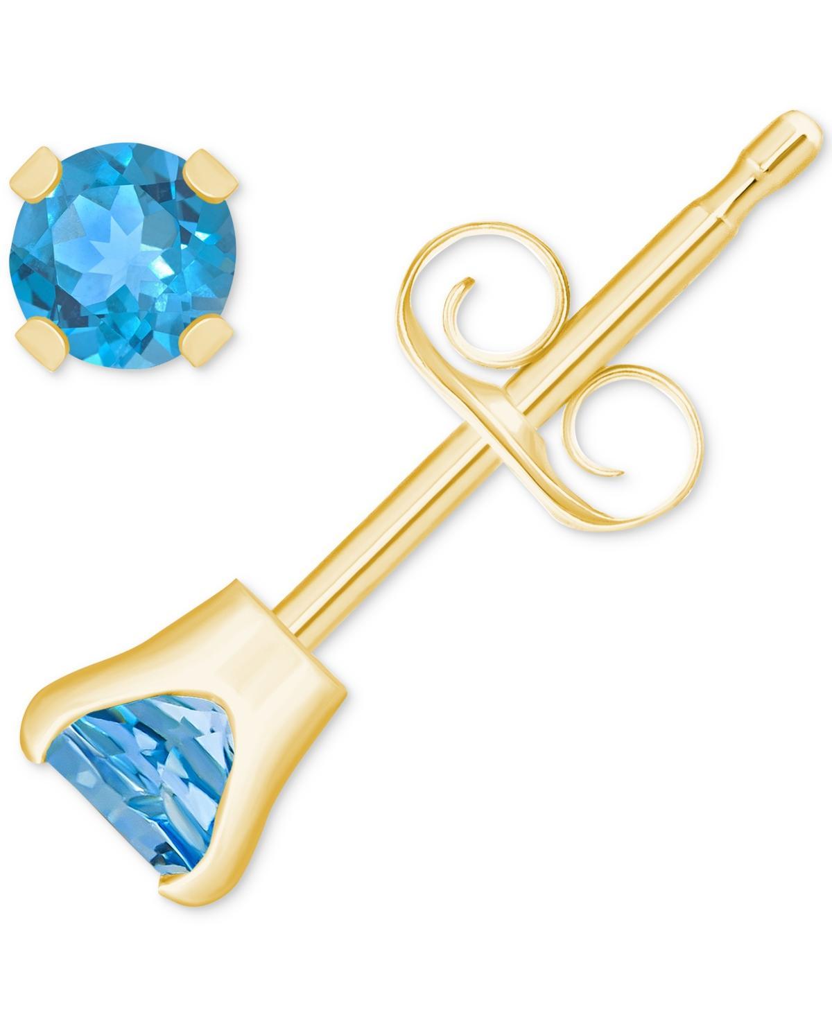 Aquamarine (1/5 ct. t.w.) Solitaire Stud Earrings in 14k Gold (Also in Sapphire, Emerald & Ruby) - Ruby Product Image