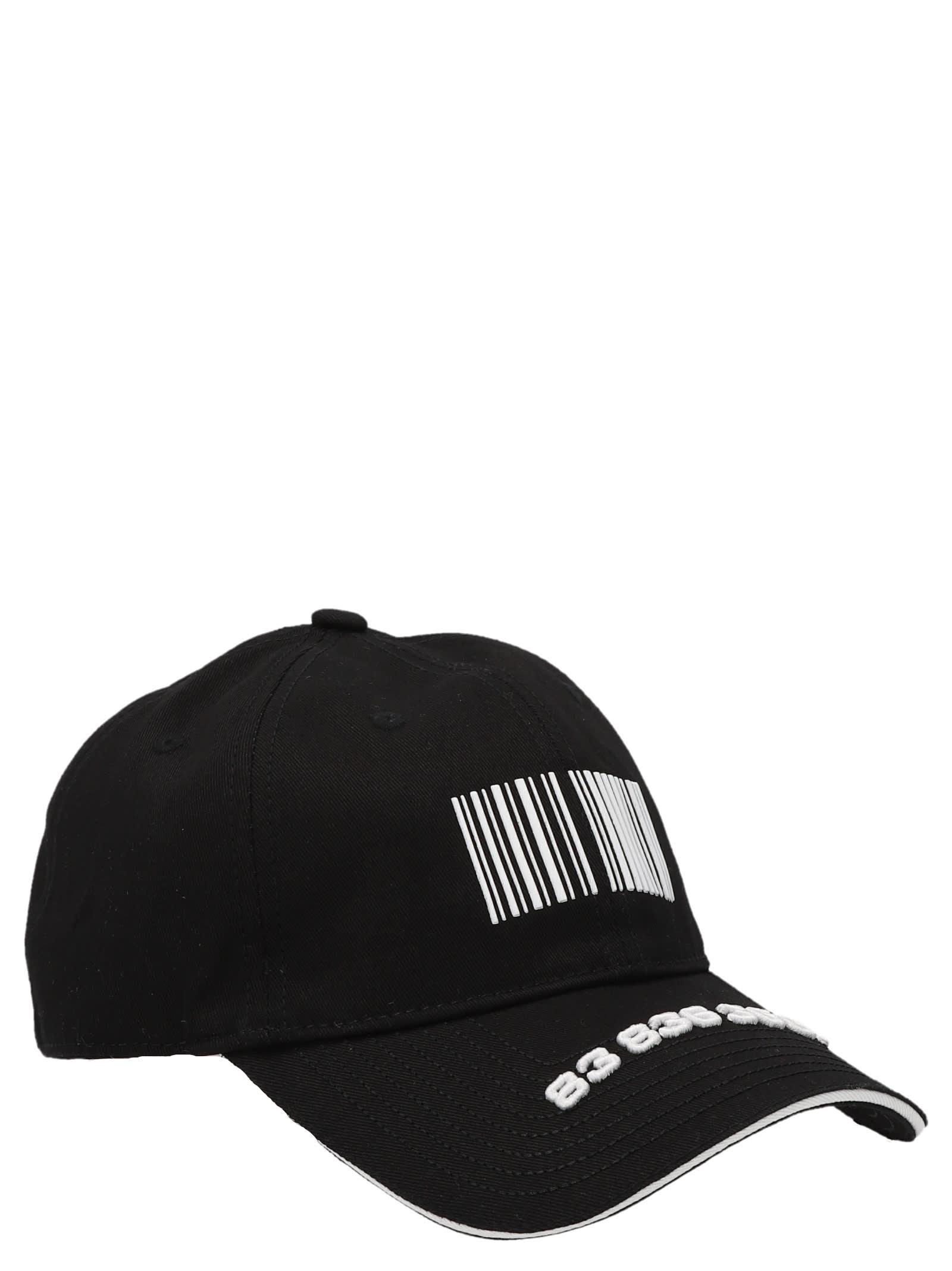 Barcode-print Baseball Cap In Black Product Image