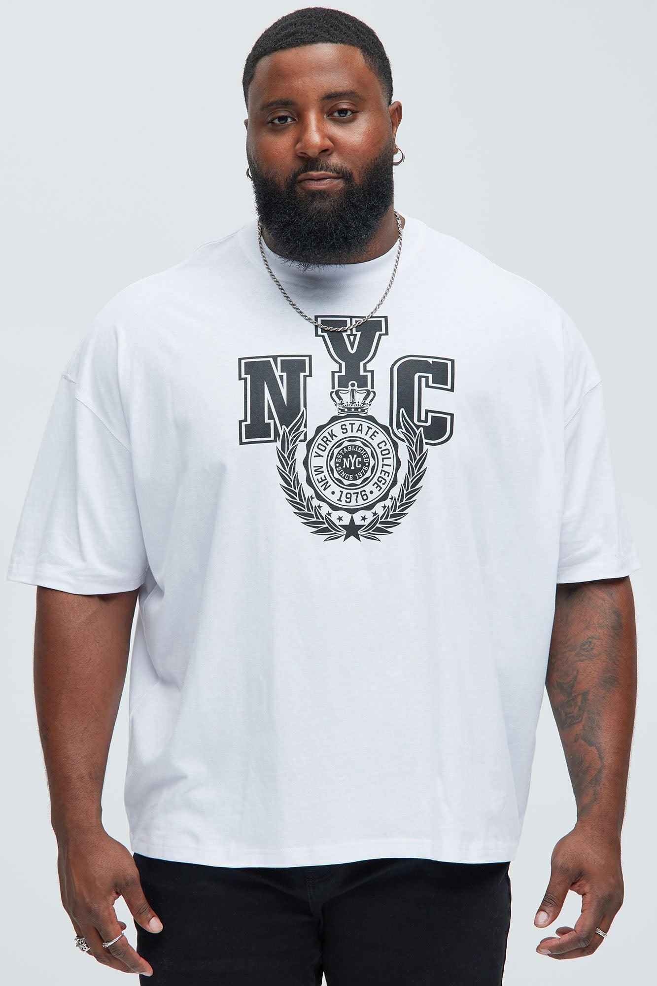 NYC Emblem Oversized Short Sleeve Tee - White product image