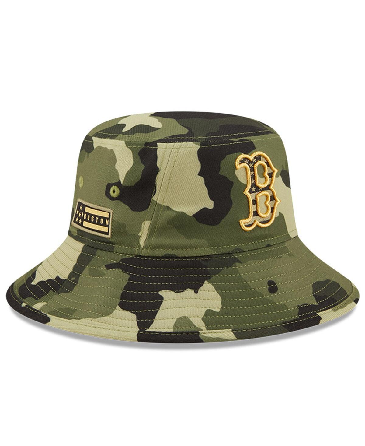 Men's New Era Camo Boston Red Sox 2022 Armed Forces Day Bucket Hat Product Image