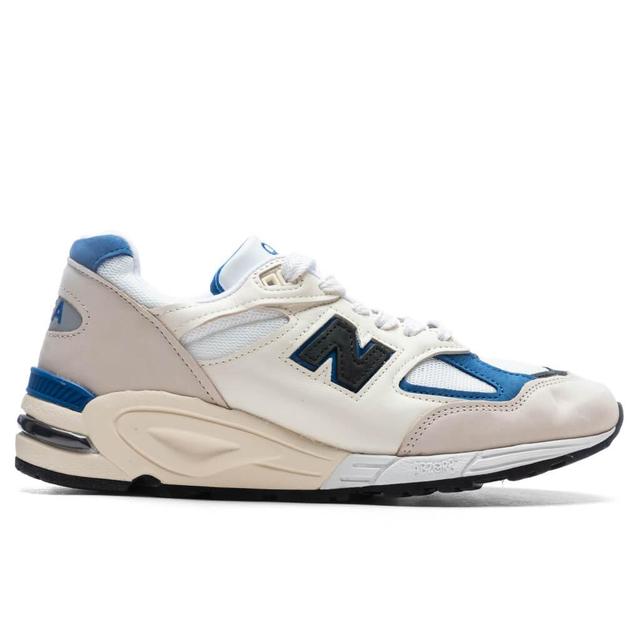 New Balance 990v2 Made in USA - White/Blue Male Product Image