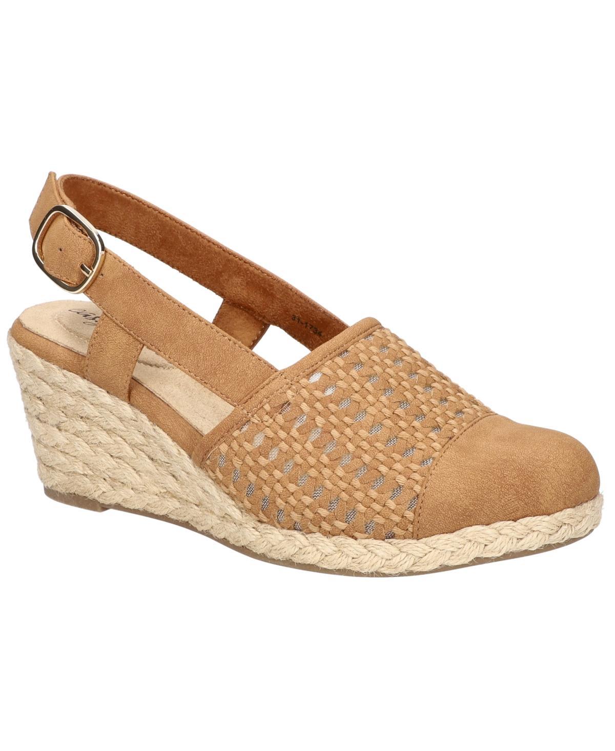 Easy Street Womens Taffy Buckle Slingback Espadrille Wedges Product Image