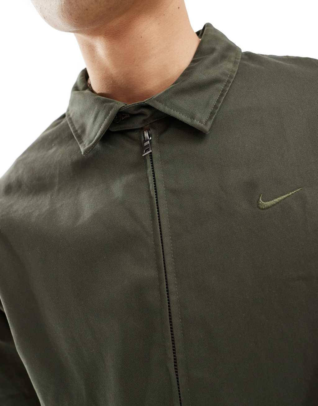 Nike Life woven harrington jacket in khaki Product Image