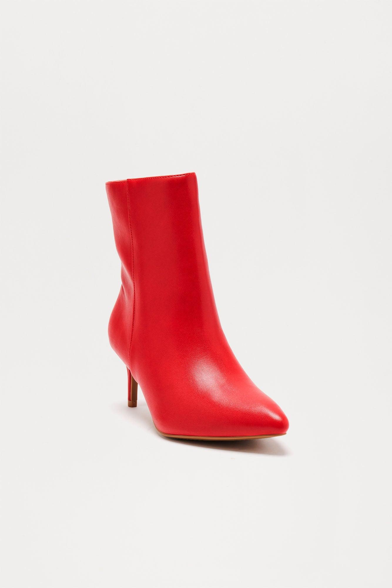 Bryson Heeled Booties - Red Product Image