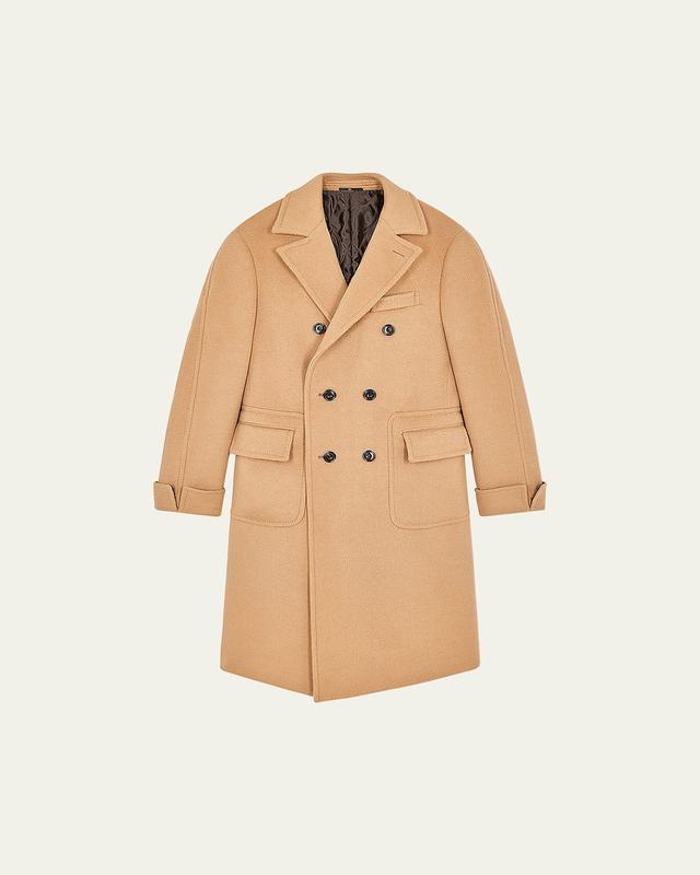 Mens Double-Breasted Wool Topcoat Product Image