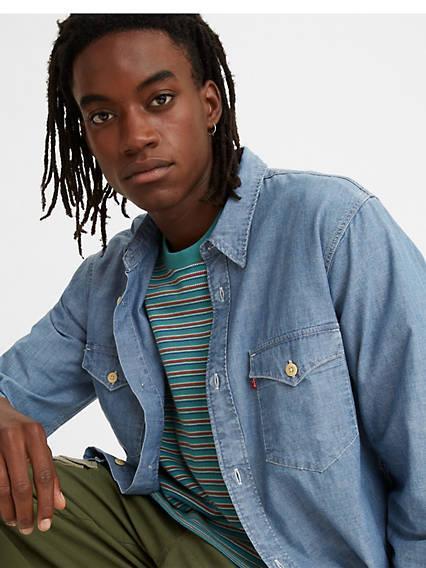 Levi's Fit Western Shirt Chambray - Men's Product Image