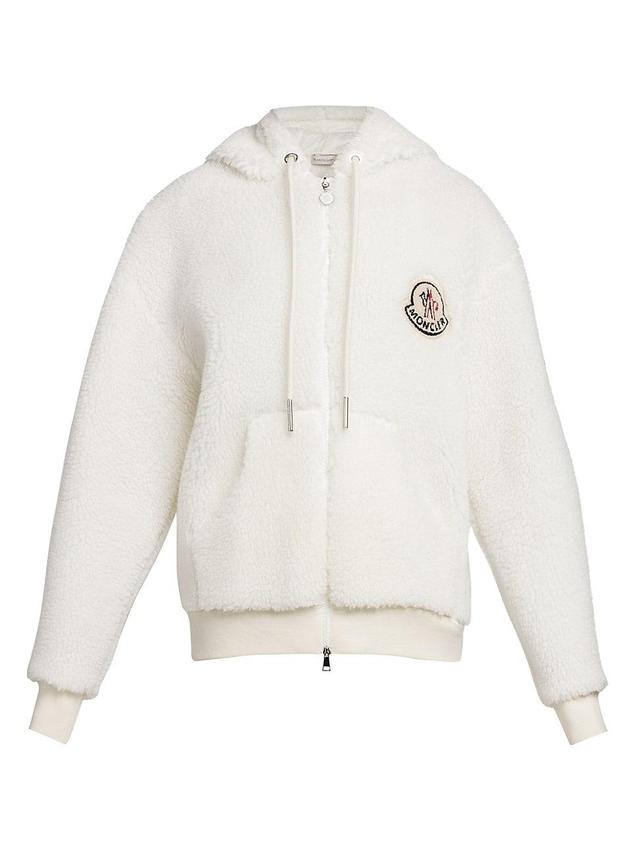 Moncler Teddy Fleece Zip-Up Hoodie Product Image