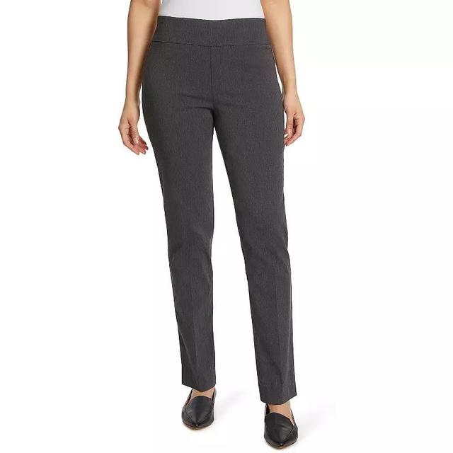 Petite Gloria Vanderbilt Slimming Pull-On Trousers, Womens Grey Grey Product Image