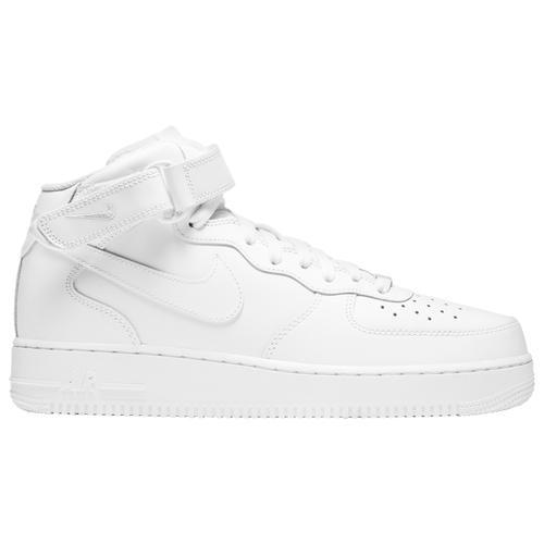 Nike Mens Nike Air Force 1 Mid 07 LE - Mens Basketball Shoes White/White Product Image