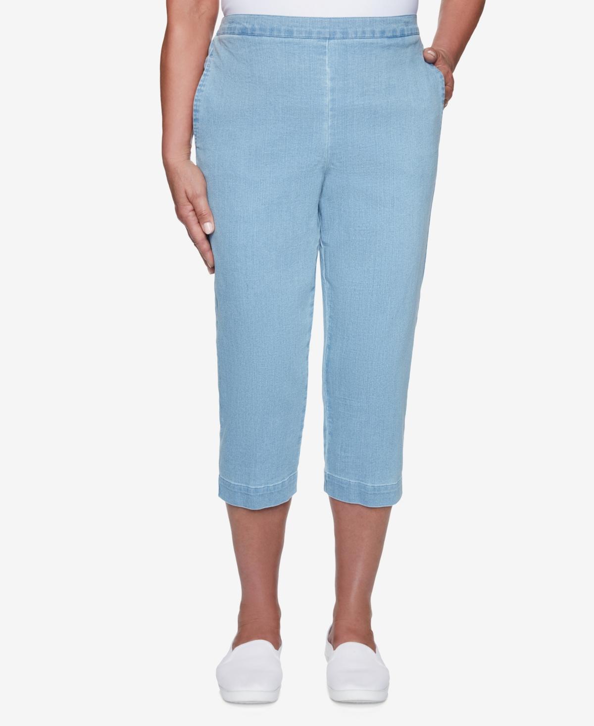 Womens Alfred Dunner Denim Capri Pants Product Image