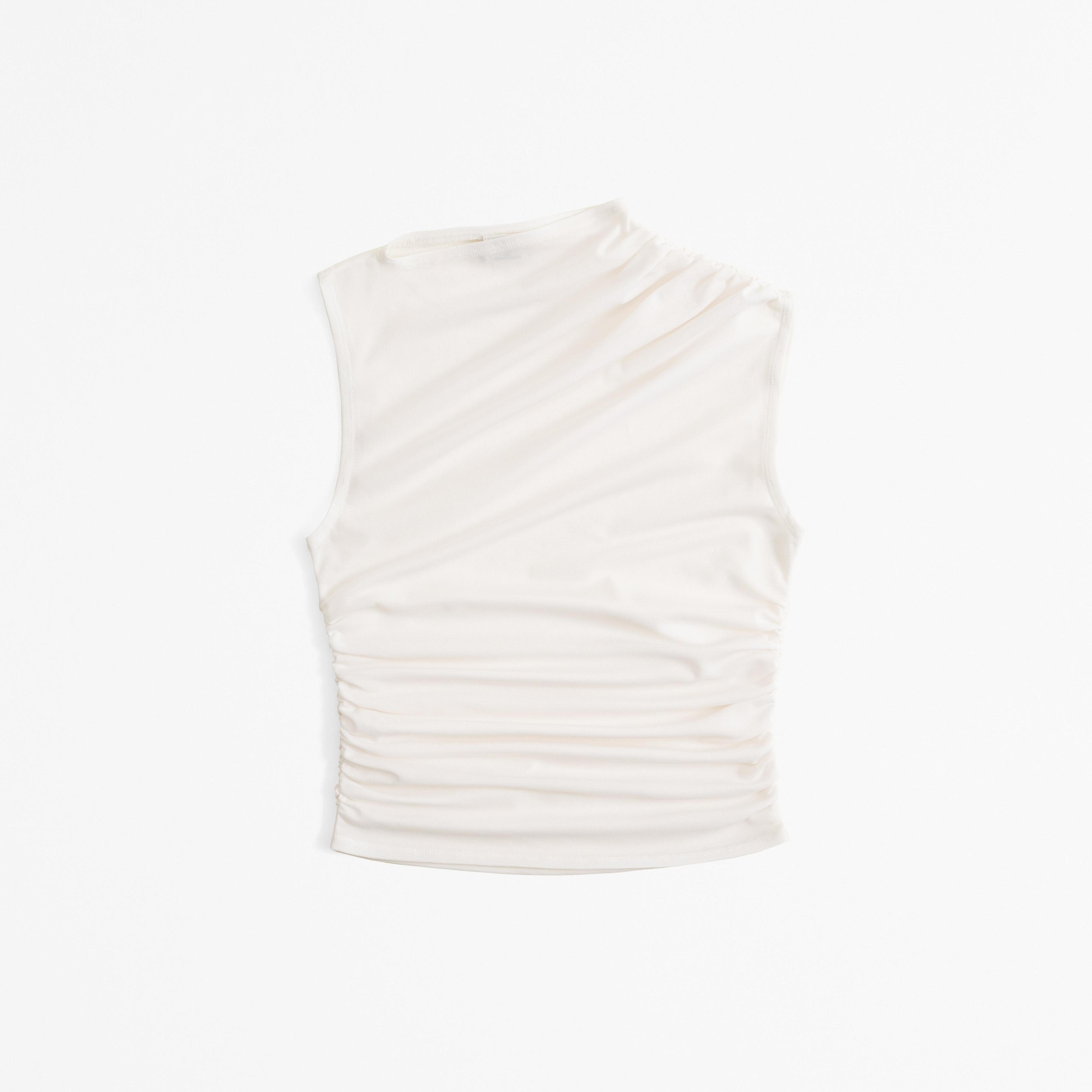 Mesh Draped Crew Top Product Image