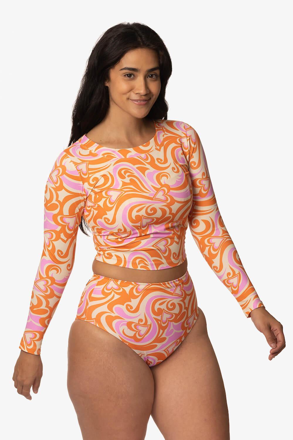 Freya Long Sleeved Crop Rashie - Darlin Female Product Image