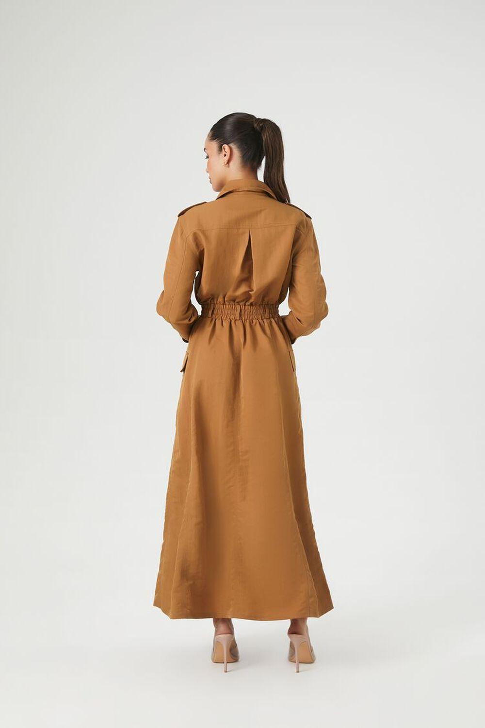 Long-Sleeve Maxi Shirt Dress | Forever 21 Product Image