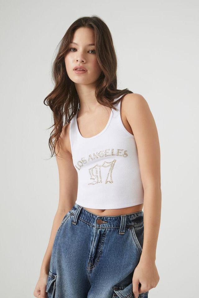 Studded Los Angeles Tank Top | Forever 21 Product Image