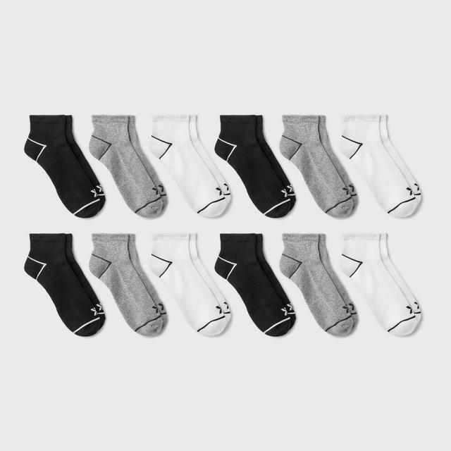 Mens Assorted Ankle Athletic Socks 12pk - All In Motion 6-12 Product Image