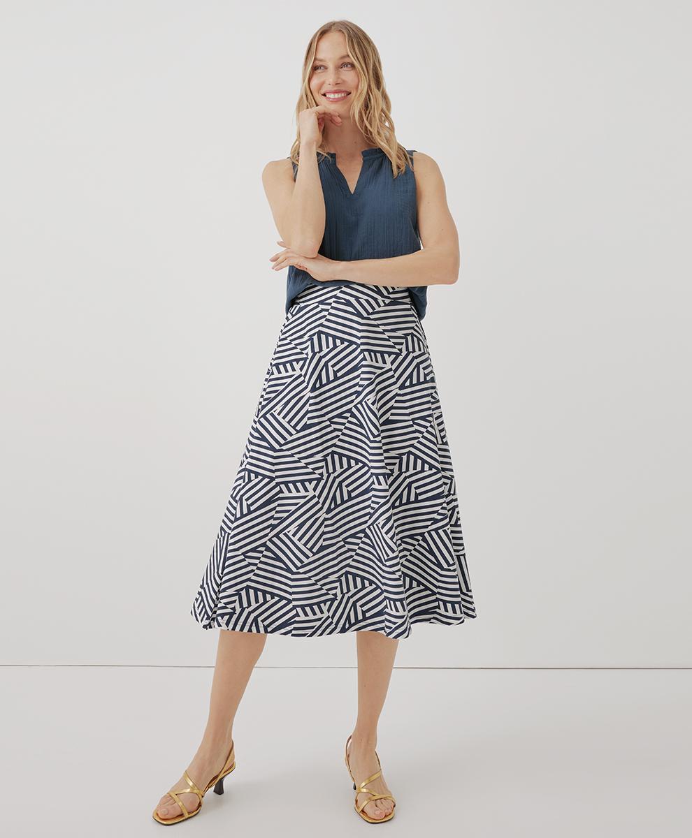 Womens Fit & Flare Midi Skirt 3XL product image