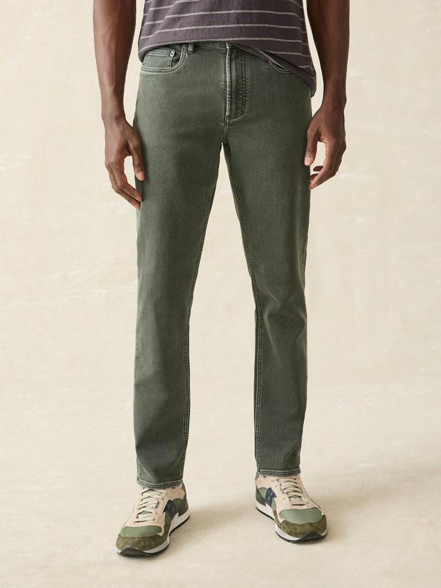 Stretch Terry 5-Pocket Athletic Fit Pant - Fall Olive Male Product Image