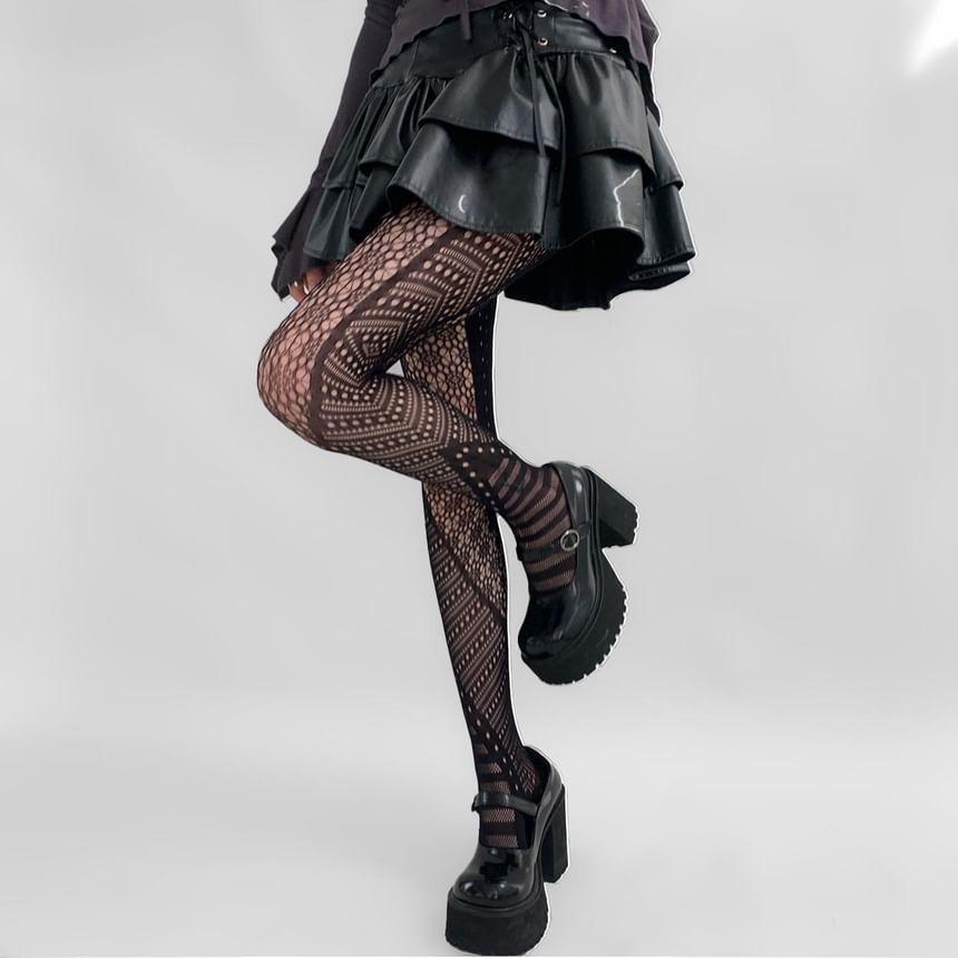 Plain Perforated Tights Product Image