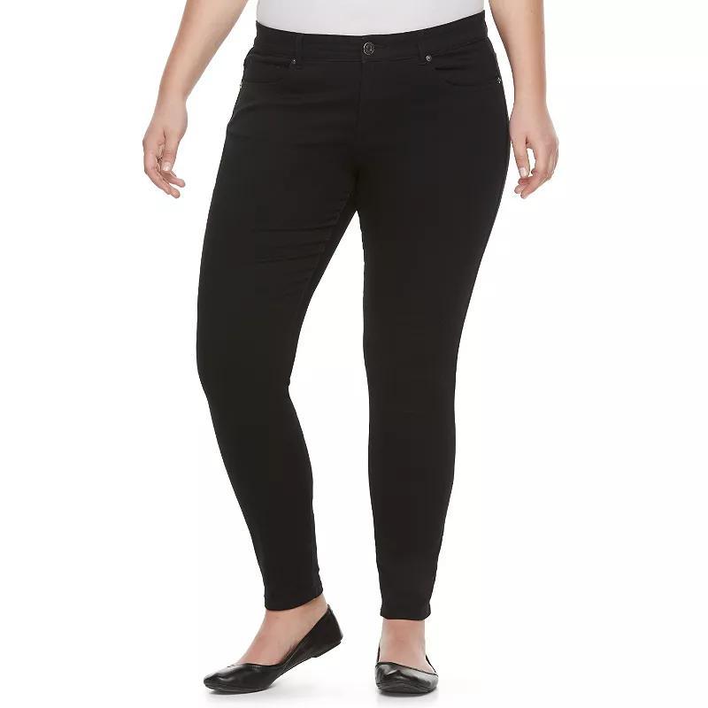 Juniors Plus Size SO Low-Rise Jeggings, Womens Black Product Image