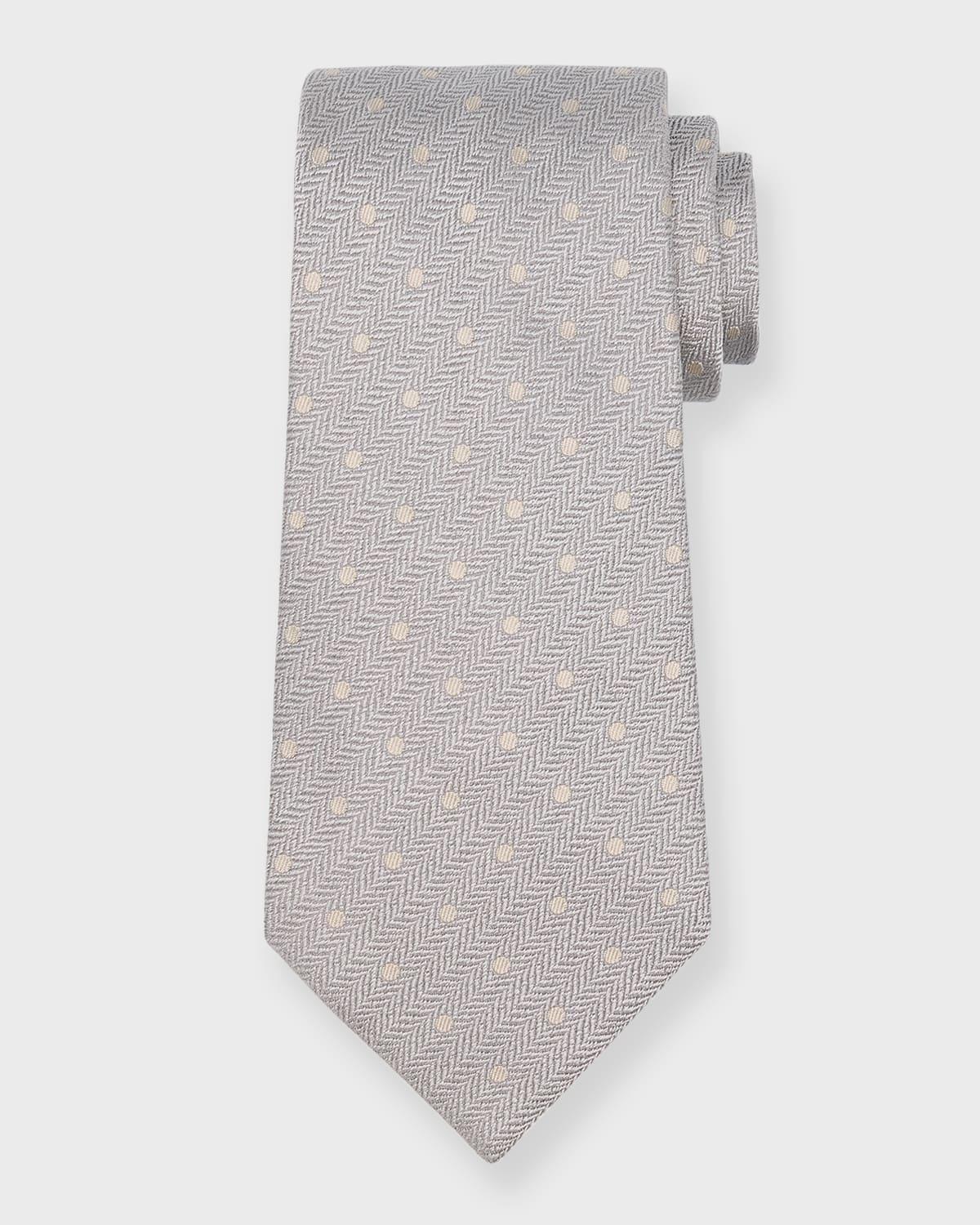 Mens Polka Dot Silk Tie Product Image