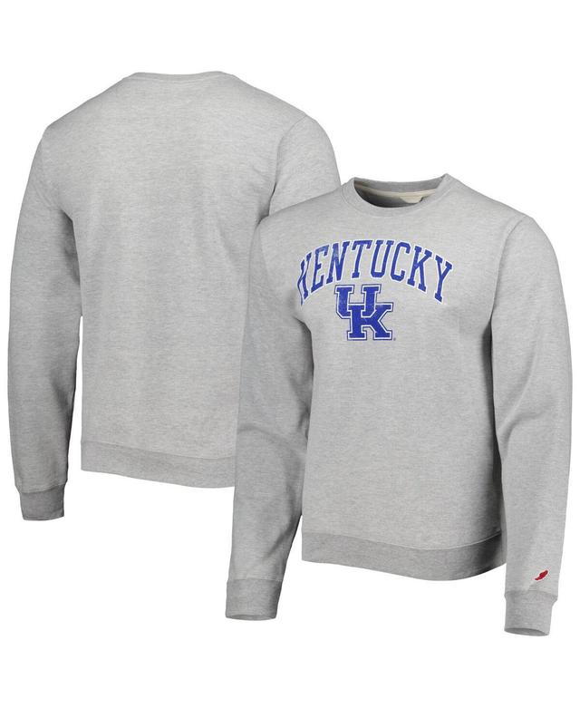 Mens League Collegiate Wear Gray Kentucky Wildcats 1965 Arch Essential Fleece Pullover Sweatshirt Product Image