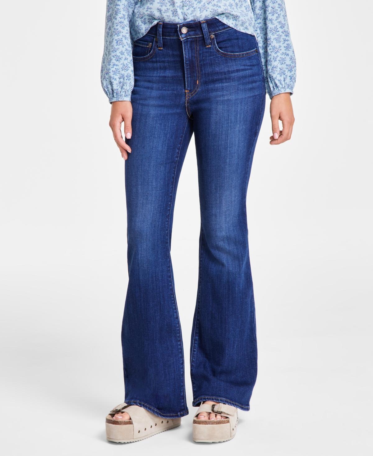 Levis Womens 726 High Rise Slim Fit Flare Jeans Product Image