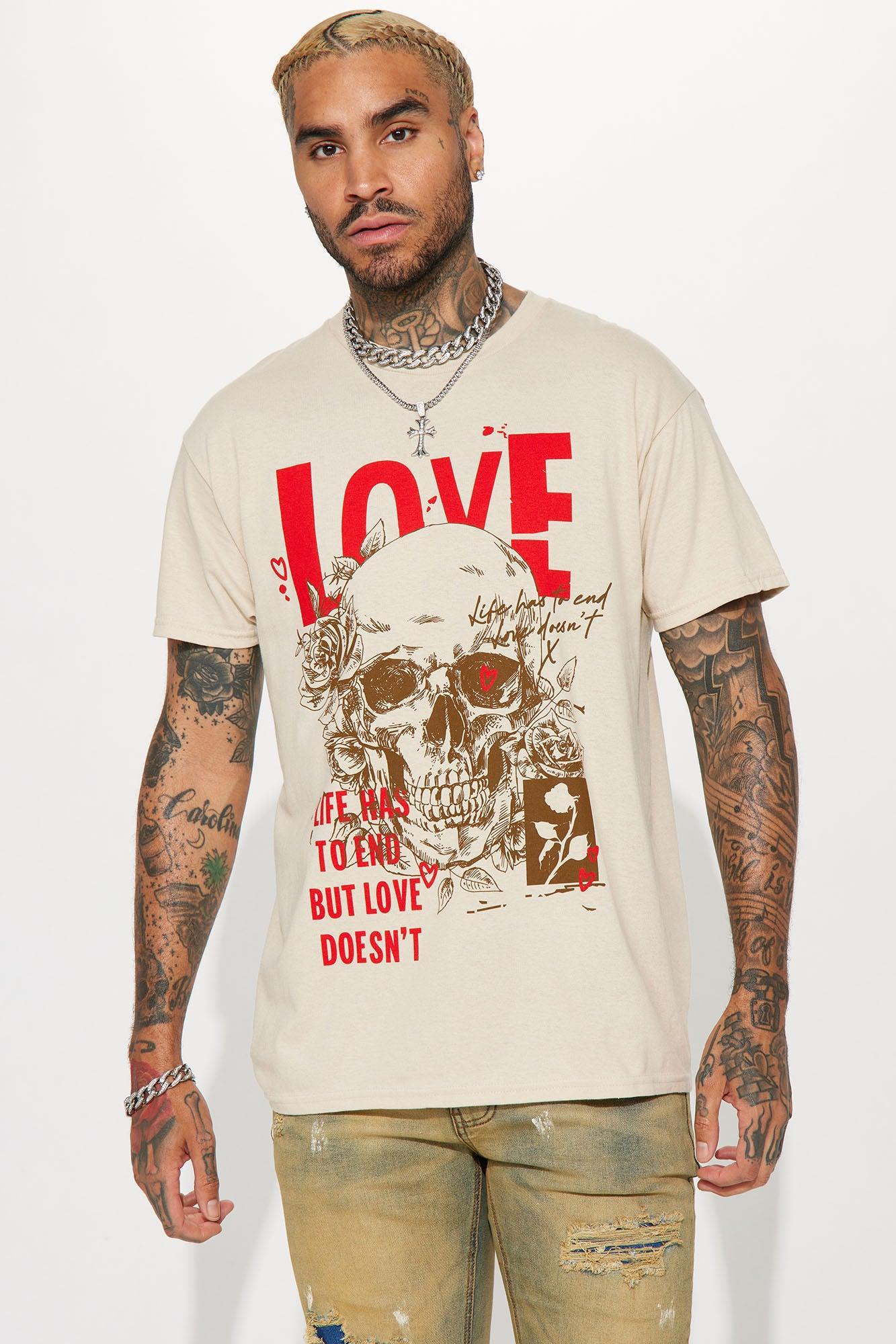 Love Doesn't End Short Sleeve Tee - Tan Product Image