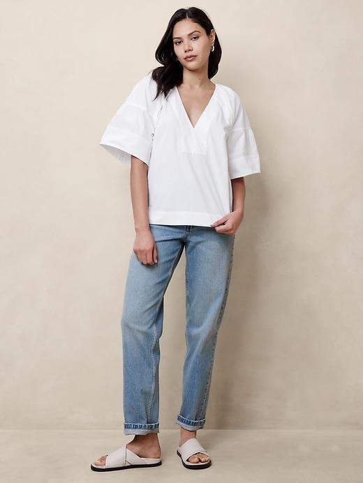 V-Neck Popover Shirt Product Image