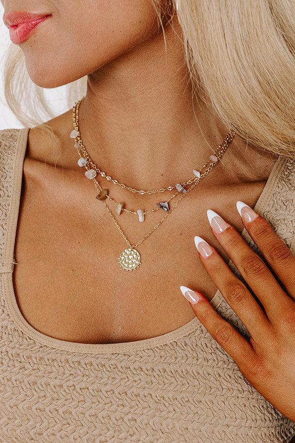 Boho Brunch Layered Necklace in Natural Product Image