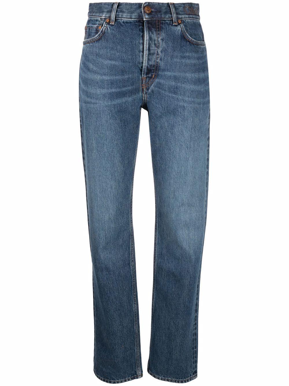 Slim-cut Denim Jeans In Blue Product Image