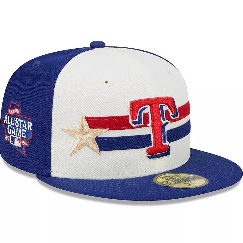 Mens New Era Cream/Royal Texas Rangers 2024 MLB All-Star Game Workout 59FIFTY Fitted Hat Product Image