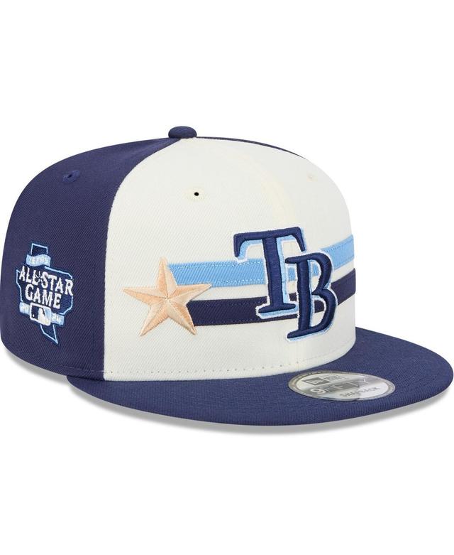 New Era Mens Cream/Navy Tampa Bay Rays 2024 Mlb All-Star Game Workout 9FIFTY Snapback Hat Product Image