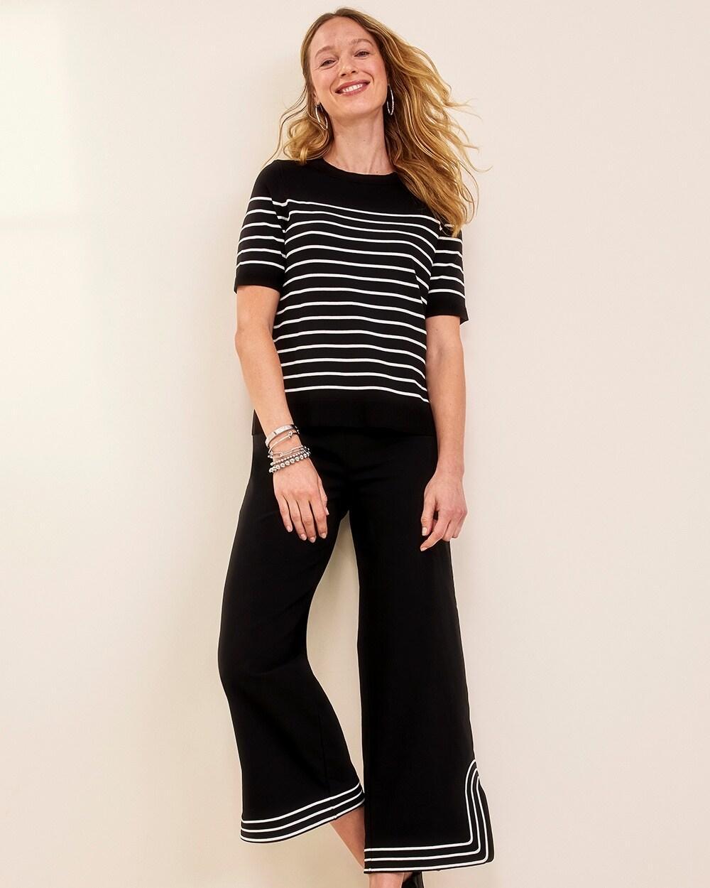 Women's Juliet Artisanal Wide Leg Cropped Pants Product Image