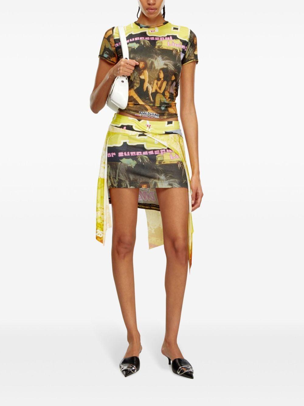 O-Malor-P1 graphic-print mini skirt Product Image