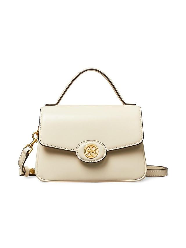 Tory Burch Small Robinson Leather Top Handle Bag Product Image