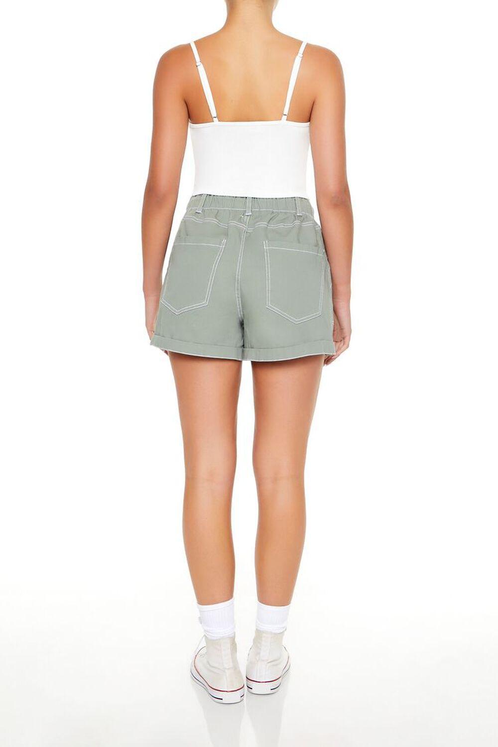 Drawstring Mid-Rise Trouser Shorts | Forever 21 Product Image