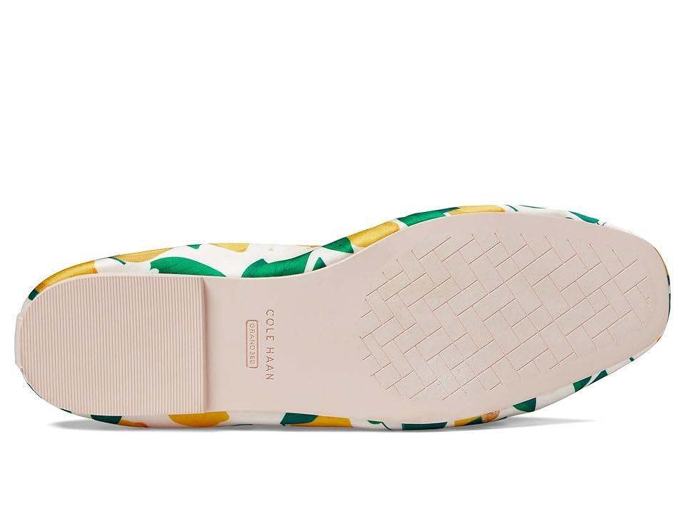 Cole Haan York Soft Ballet (Rosewater Lemon Printed Satin) Women's Shoes Product Image