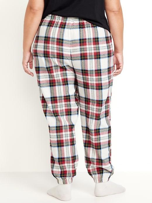 High-Waisted Flannel Pajama Joggers Product Image