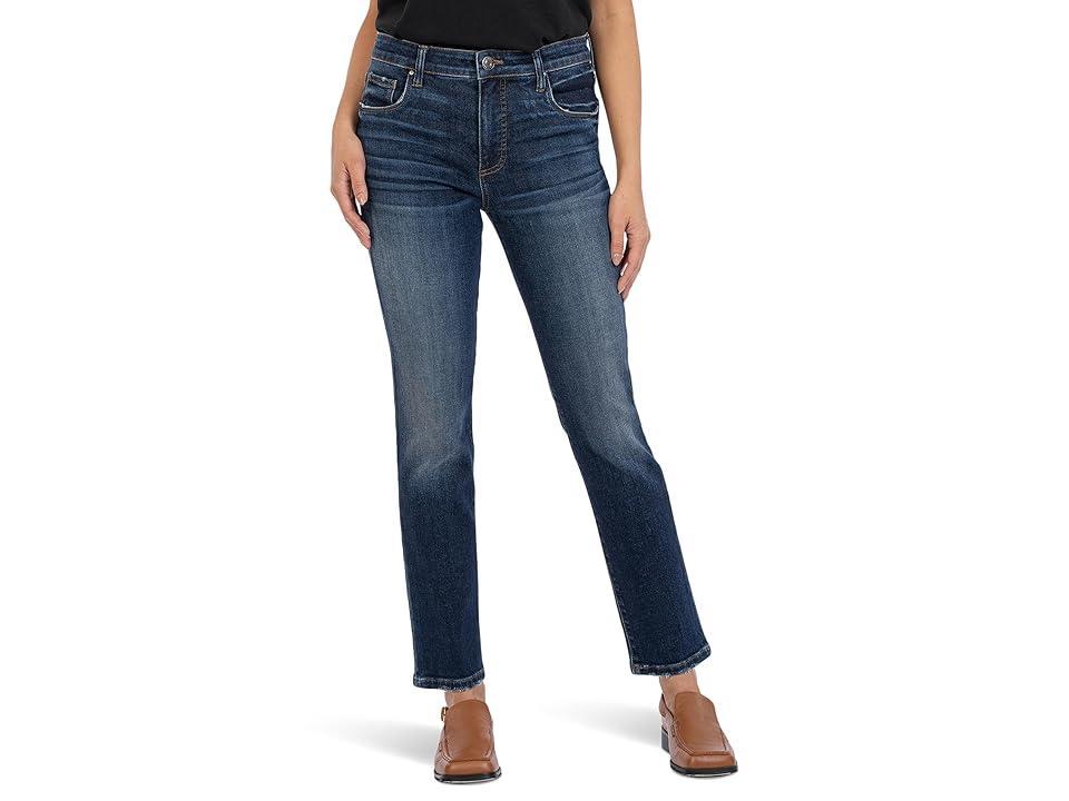 KUT from the Kloth Reese High Rise Fab Ab Ankle Straight Long Inseam Regular Hem (Enchantment) Women's Jeans Product Image