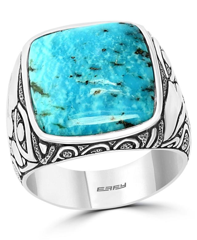 Effy Mens Turquoise Eagle Ring Sterling Silver Product Image